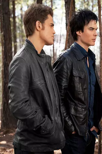 Men's black button leather jacket coat style  paul wesley look