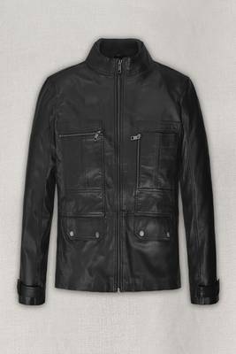 men's black lambskin leather jacket classic zip up style modern pro 1