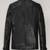 Men's black button leather jacket coat style  paul wesley look