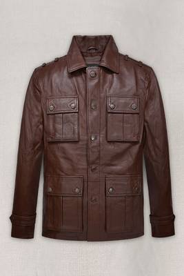 men's brown lambskin leather jacket classic zip up style pro 3