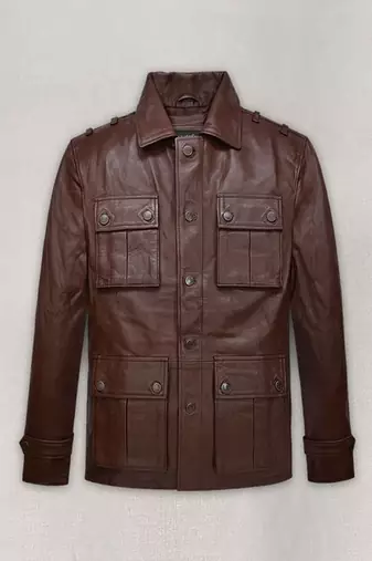 men's brown lambskin leather jacket classic zip up style pro