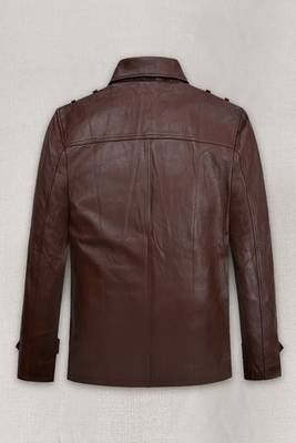 men's brown lambskin leather jacket classic zip up style pro 4