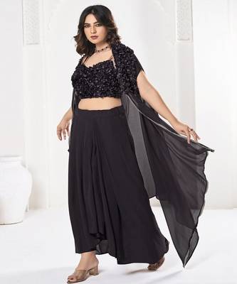 Embroidered Semi Stitched Lehenga & Unstitched Blouse With Dupatta 3