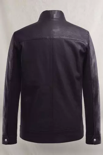men's purple lambskin leather jacket classic zip up style exclusive