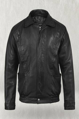 men's black lambskin leather bomber jacket vintage inspired look modern