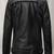 Straight zip black pockets lambskin jacket slim fit moto band collar style
