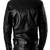 Men's asymmetrical zip lambskin black leather jacket wide lapel collar jacket