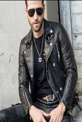 men's black premium lambskin leather jacket premium quilted design superior 2