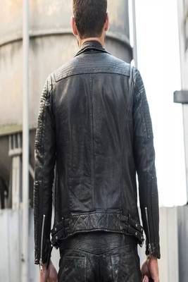 men's black premium lambskin leather jacket premium quilted design superior 3