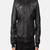 Stylish bomber-style classic look  black pure lambskin leather jacket chest pocket style