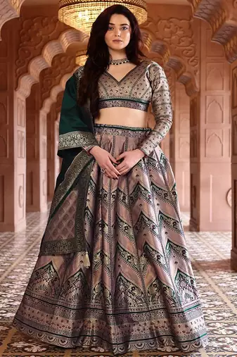 Ready to Wear Lehenga & Unstitched Blouse With Dupatta