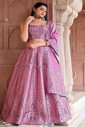 Ready to Wear Lehenga & Unstitched Blouse With Dupatta