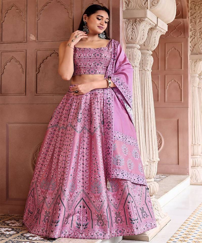 Ready to Wear Lehenga & Unstitched Blouse With Dupatta