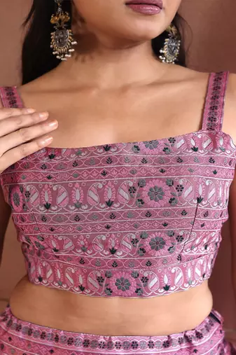 Ready to Wear Lehenga & Unstitched Blouse With Dupatta