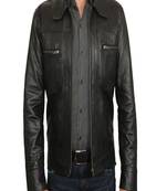 men's black lambskin leather biker jacket classic moto zip style stylish select