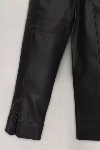 men's black lambskin leather biker jacket premium quilted design select