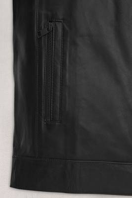 men's black lambskin leather biker jacket premium quilted design select 3