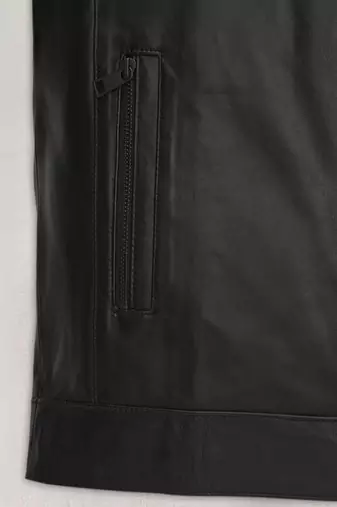men's black lambskin leather biker jacket premium quilted design select