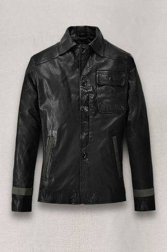 Stylish black glossy color  genuine leather jacket  lambskin classic trap cuff moto jacket