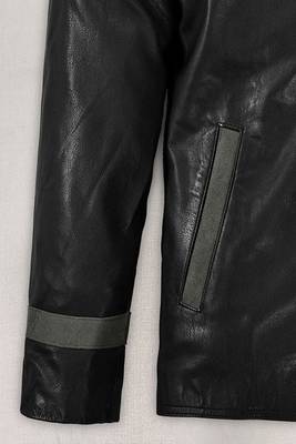 men's black lambskin leather biker jacket classic zip up style elegant 4
