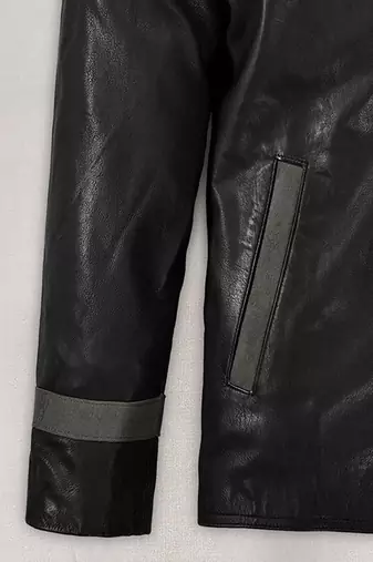 men's black lambskin leather biker jacket classic zip up style elegant