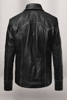 men's black premium lambskin leather jacket vintage inspired look elite 1