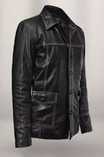 men's black premium lambskin leather jacket vintage inspired look elite