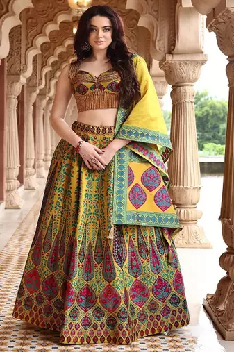 Ready to Wear Lehenga & Unstitched Blouse With Dupatta