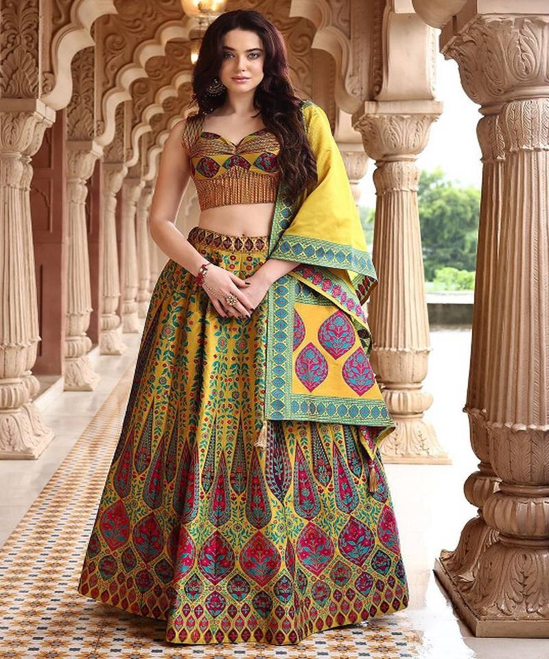 Ready to Wear Lehenga & Unstitched Blouse With Dupatta