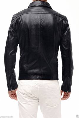 men's black lambskin leather jacket classic zip up style modern ultimate 2