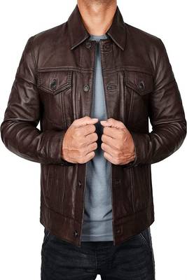 men's brown lambskin leather jacket classic zip up style ultimate 2