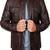 Genuine pure soft leather brown pattern pure lambskin men's leather jacket  button style