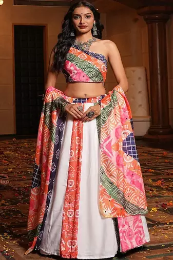 Printed Ready to Wear Lehenga & Blouse With Dupatta