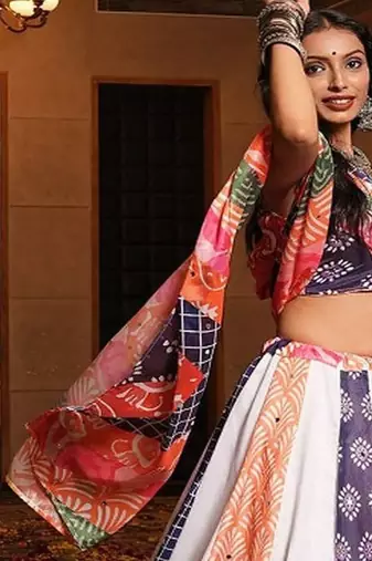 Printed Ready to Wear Lehenga & Blouse With Dupatta