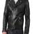 Black soft leather pure lambskin leather jacket motorcycle jacket moto style