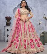 Embellished Sequinned Semi Stitched Lehenga & Unstitched Blouse With Dupatta