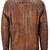 Stylish pure lambskin tan brown leather jacket motorcycle jacket biker