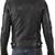 Mens genuine stylish pure lambskin black leather jacket motorcycle jacket