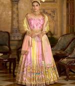 Printed Lehenga & Unstitched Blouse With Dupatta