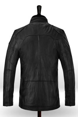 men's black lambskin leather biker jacket vintage inspired look classic 2
