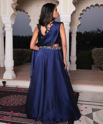Embroidered Thread Work Ready to Wear Lehenga & Unstitched Blouse With Dupatta 3
