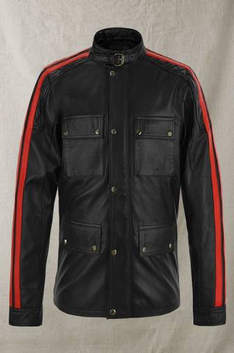 men's black lambskin leather biker jacket classic moto zip style stylish special
