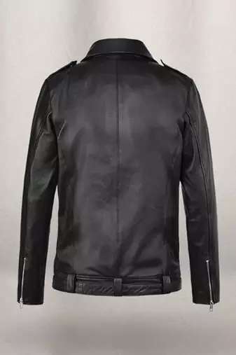 men's black premium lambskin leather jacket vintage inspired look select