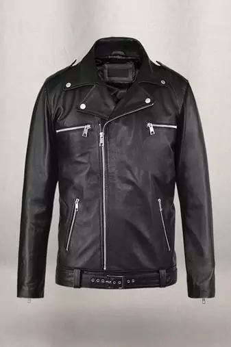 men's black premium lambskin leather jacket vintage inspired look select