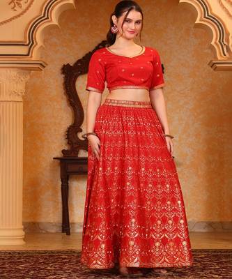 Printed Ready to Wear Lehenga & Blouse With Dupatta 4