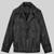 Classic vintage black stylish pure lambskin leather jacket