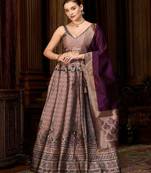 Semi Stitched Lehenga & Blouse With Dupatta