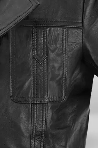 men's black premium lambskin leather jacket vintage inspired look signature