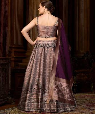 Semi Stitched Lehenga & Blouse With Dupatta 2