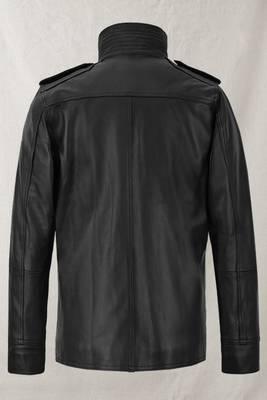 men's black premium lambskin leather jacket vintage inspired look unique 2